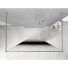 Mexen Kioto freestanding dušo siena 110 x 200 cm, ombre juoda 8 mm, šepečiu šlifuotas nikelis - 800-110-002-97-76