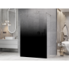Mexen Kioto laisvai stovinti dušo siena 100 x 200 cm, juoda ombre 8 mm, šlifuotas nikelis - 800-100-002-97-76