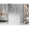 Mexen Kioto laisvai stovinti dušo siena 150 x 200 cm, balta ombre 8 mm, chromas - 800-150-002-01-86
