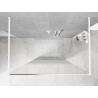 Mexen Kioto laisvai stovinti dušo pertvara 130 x 200 cm, balta ombre 8 mm, balta - 800-130-002-20-86