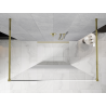 Mexen Kioto Laisvai stovinti dušo siena 130 x 200 cm, balta ombre 8 mm, auksinė - 800-130-002-50-86