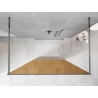 Mexen Kioto laisvai stovinti 100 x 200 cm dušo sienelė, 8 mm bronza, chromas - 800-100-002-01-32