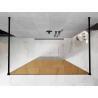 Mexen Kioto Laisvai stovinti dušo siena 110 x 200 cm, 8 mm, juoda - 800-110-002-70-32