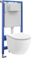 Mexen Lena paslėptas WC komplektas Tex Air Slim su WC unitazu ir lėtai nusileidžiančiu dangčiu, baltas - 610030220500A