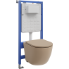 Mexen Lena paslėptų montavimo elementų WC rėmo Tex Slim komplektas su WC puodu ir lėtai nusileidžiančiu dangčiu, matinė