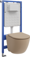 Mexen Lena paslėptų montavimo elementų WC rėmo Tex Slim komplektas su WC puodu ir lėtai nusileidžiančiu dangčiu, matinė