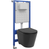 Mexen Rico potinkinis WC rinkinys su pneumatiniais laikikliais Tex Air Slim, Tornado WC dubenėlis ir lėtai nuleidžiama