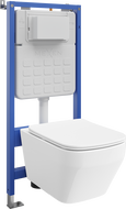 Mexen Riva potinkinis WC komplektas, pneumatinis Tex Air Slim rėmas su Tornado WC dubeniu ir lėtai uždengiančiu dangčiu,