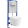 Mexen Carmen paslėptas WC komplektas Tex Slim su WC puodu ir lėtai nusileidžiančiu dangčiu, balta - 610030880300