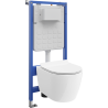 Mexen Carmen potinkinis WC rinkinys Tex Slim su WC dubeniu ir lėtai nusileidžiančiu dangčiu, baltas - 610030884000