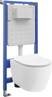 Mexen Carmen WC potinkinis komplektas Tex Air Slim pneumatinis rėmas su WC puodu ir lėtai nusileidžiančiu dangčiu, baltas