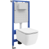 Mexen Stella potinkinis WC rėmas Tex Slim su WC dubeniu ir lėtai nusileidžiančiu dangčiu, baltas - 610030680900