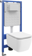 Mexen Stella paketas po tinku montuojamas WC rėmas pneumatinis Tex Air Slim su WC dubeniu ir lėtai nusileidžiančia sėdyne,