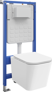 Mexen Teo paslėptas WC komplektas Tex Air Slim su pakabinamu unitazu ir lėtai nusileidžiančiu dangčiu, baltas