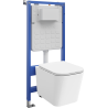 Mexen Teo Paslėptas WC rėmelis Tex Slim su WC dubeniu ir švelniai užsidarančiu dangčiu, baltas - 610030850600