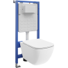 Mexen Timo požeminis WC komplektas, pneumatinis Tex Air Slim rėmas su Tornado WC dubeniu ir lėtai nusileidžiančiu dangčiu,