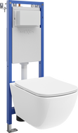 Mexen Timo paslėptas WC rinkinys siauras, kampinis Tex W su WC Tornado ir lėtai nusileidžiančiu dangčiu, baltas