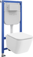 Mexen Madox paslėptas tualeto modulis Tex E su WC puodu ir lėtai užsidarančiu dangčiu, baltas - 610930154000