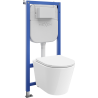 Mexen Rico Pakrauta WC sistema Tex E su WC Tornado ir lėtai užsidarančiu dangčiu, balta - 610930720300T