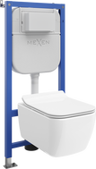 Mexen Stella paslėpta WC sistema Tex E su unitazu ir sulėtinto nusileidimo dangčiu, balta - 610930680800
