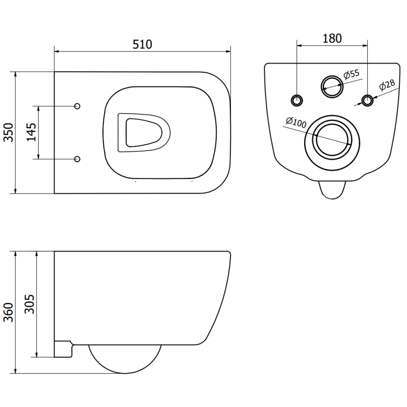 Mexen Stella paslėpta WC sistema Tex E su unitazu ir sulėtinto nusileidimo dangčiu, balta - 610930680800