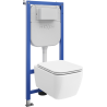 Mexen Stella potinkinis WC stelažas Tex E su WC dubeniu ir lėtai nusileidžiančiu dangčiu, baltas - 610930680900