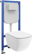 Mexen Timo WC potinkinis komplektas Tex E su WC puodu Tornado ir lėtai nusileidžiančiu dangčiu, baltas - 610930650200T