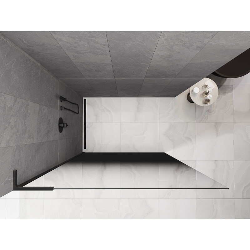 Mexen Kioto L Dušo siena Walk-in 90 x 200 cm, ombre juoda 8 mm, juoda - 800-080-103-70-76 - 800-090-103-70-76