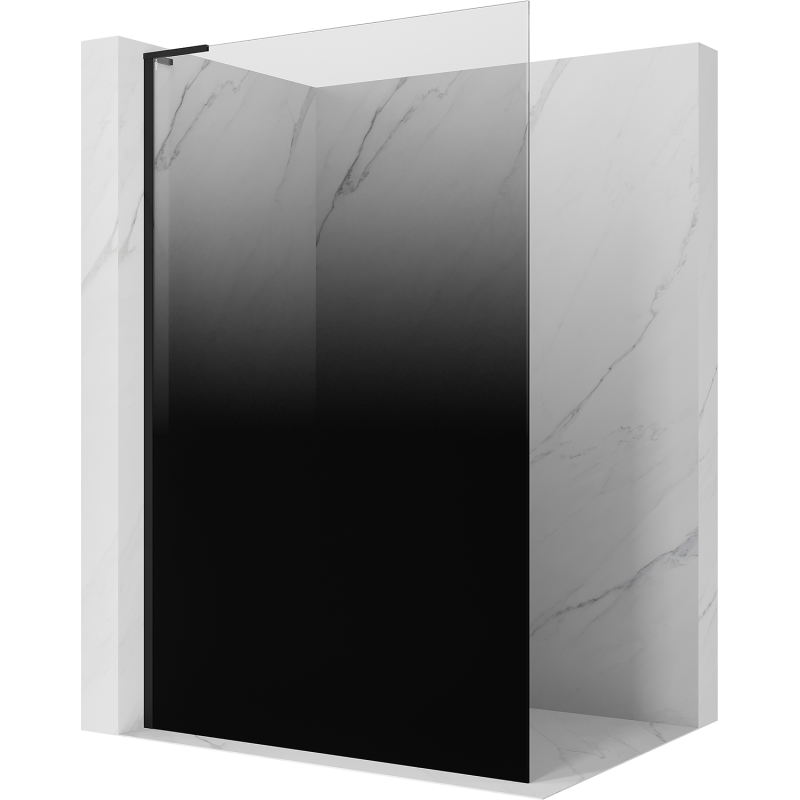 Mexen Kioto L Dušo siena Walk-in 90 x 200 cm, ombre juoda 8 mm, juoda - 800-080-103-70-76 - 800-090-103-70-76
