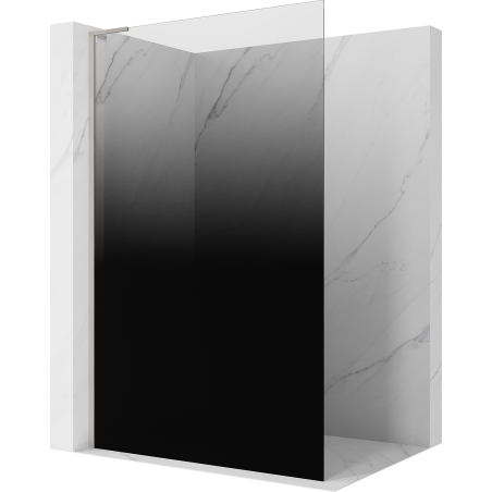 Mexen Kioto L dušo sienelė Walk-in 120 x 200 cm, ombre juoda 8 mm, šlifuotas nikelis - 800-120-103-97-76