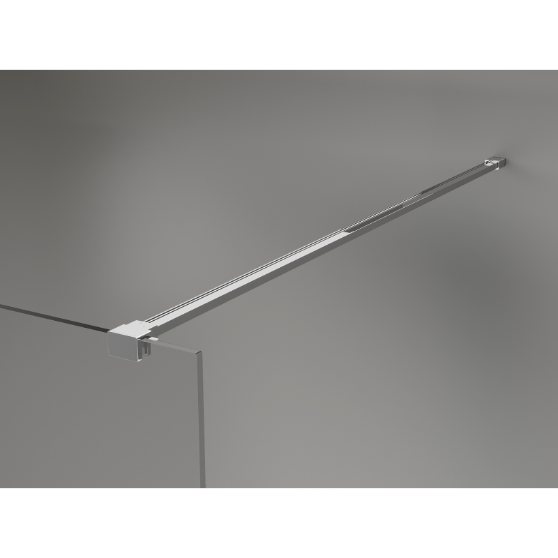 Mexen Kioto+ Dušo sienelė su lentyna Walk-in 80 x 200 cm, ombre juoda 8 mm, chromas - 800-080-121-01-76