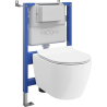 Mexen Carmen paketinis wc potinkinis rinkinys Tex Air XS-F su WC Tornado dubeniu ir lėtai nusileidžiančia sėdyne, baltas