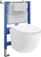 Mexen Lena pakabinamas WC rinkinys, pneumatinis Tex Air XS-F rėmas su WC Tornado dubeniu ir lėtai nusileidžiančiu dangčiu,