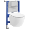 Mexen Lena WC potinkinis komplektas su Tex Air XS-F pneumatiniu rėmu, WC puodu ir lėtai nusileidžiančia dangteliu, baltas