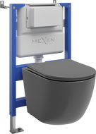 Mexen Lena paslėptas WC komplektas su pneumatiniu Tex Air XS-F rėmeliu ir WC dubeniu bei lėtai nusileidžiančiu dangčiu,