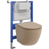 Mexen Lena paslėptas WC rinkinys karkasas pneumatinis Tex Air XS-F su WC dubeniu ir lėtai nusileidžiančiu dangčiu, matinė
