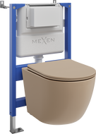 Mexen Lena paslėptas WC rinkinys karkasas pneumatinis Tex Air XS-F su WC dubeniu ir lėtai nusileidžiančiu dangčiu, matinė