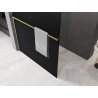 Mexen Kioto+ dušo pertvara su lentyna Walk-in 150 x 200 cm, ombre juoda 8 mm, auksinė - 800-150-121-50-76