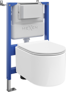 Mexen Sofia WC potinkinis komplektas pneumatinis Tex Air XS-F su WC Tornado ir lėtai nusileidžiančia sėdyne, baltas