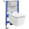 Mexen Stella potinkinis WC komplektas su pneumatinis rėmas Tex Air XS-F, su WC puodu ir lėta nusileidžianti lenta, baltas