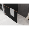 Mexen Kioto+ dušo pertvara su lentyna "Walk-in" 70 x 200 cm, ombre juoda 8 mm, šepečiu bružuota varis - 800-070-121-65-76