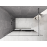 Mexen Kioto+ Dušo sienelė su lentyna Walk-in 80 x 200 cm, ombre juoda 8 mm, chromas - 800-080-121-01-76