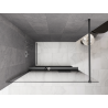 Mexen Kioto+ dušas siena su lentyna Walk-in 100 x 200 cm, ombre juoda 8 mm, gun metal - 800-100-121-95-76