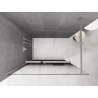 Mexen Kioto+ dušo siena su lentyna „Walk-in“ 110 x 200 cm, ombre juoda 8 mm, šlifuotas nikelis - 800-110-121-97-76