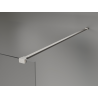 Mexen Kioto+ dušo sienelė su lentyna Walk-in 120 x 200 cm, ombre juoda 8 mm, šlifuotas nikelis - 800-120-121-97-76