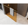 Mexen Kioto+ dušo pertvara su lentyna Walk-in 120 x 200 cm, bronza 8 mm, auksinė šlifuota - 800-120-121-55-32
