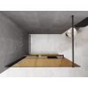 Mexen Kioto+ dušo sienelė su Walk-in lentyna 70 x 200 cm, bronzinė 8 mm, gun gray šlifuotas - 800-070-121-66-32