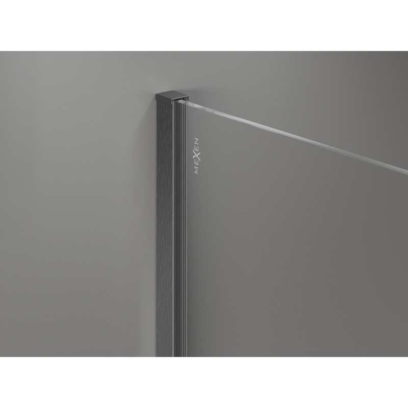 Mexen Kioto+ Dušo sienelė su lentyna Walk-in 90 x 200 cm, 8 mm, šlifuota pilkai pilka - 800-090-121-66-32