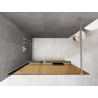 Mexen Kioto+ dušo sienelė su lentyna Walk-in 80 x 200 cm, ruda 8 mm, šlifuotas nikelis - 800-080-121-97-32