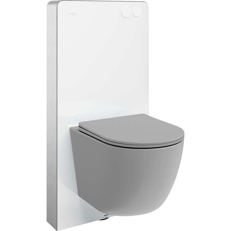 Mexen Lena komplektas pakabinamas WC su pneumatinio valymo mechanizmu Tex Air G su WC puodu ir lėtai nusileidžiančiu